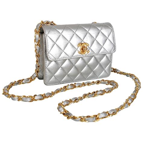 silver chanel purse